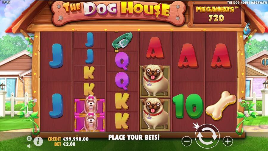 The Dog House Megaways Graphics - - Emirates Casino Slot Review - UAE Casinos - Emirates Slots -