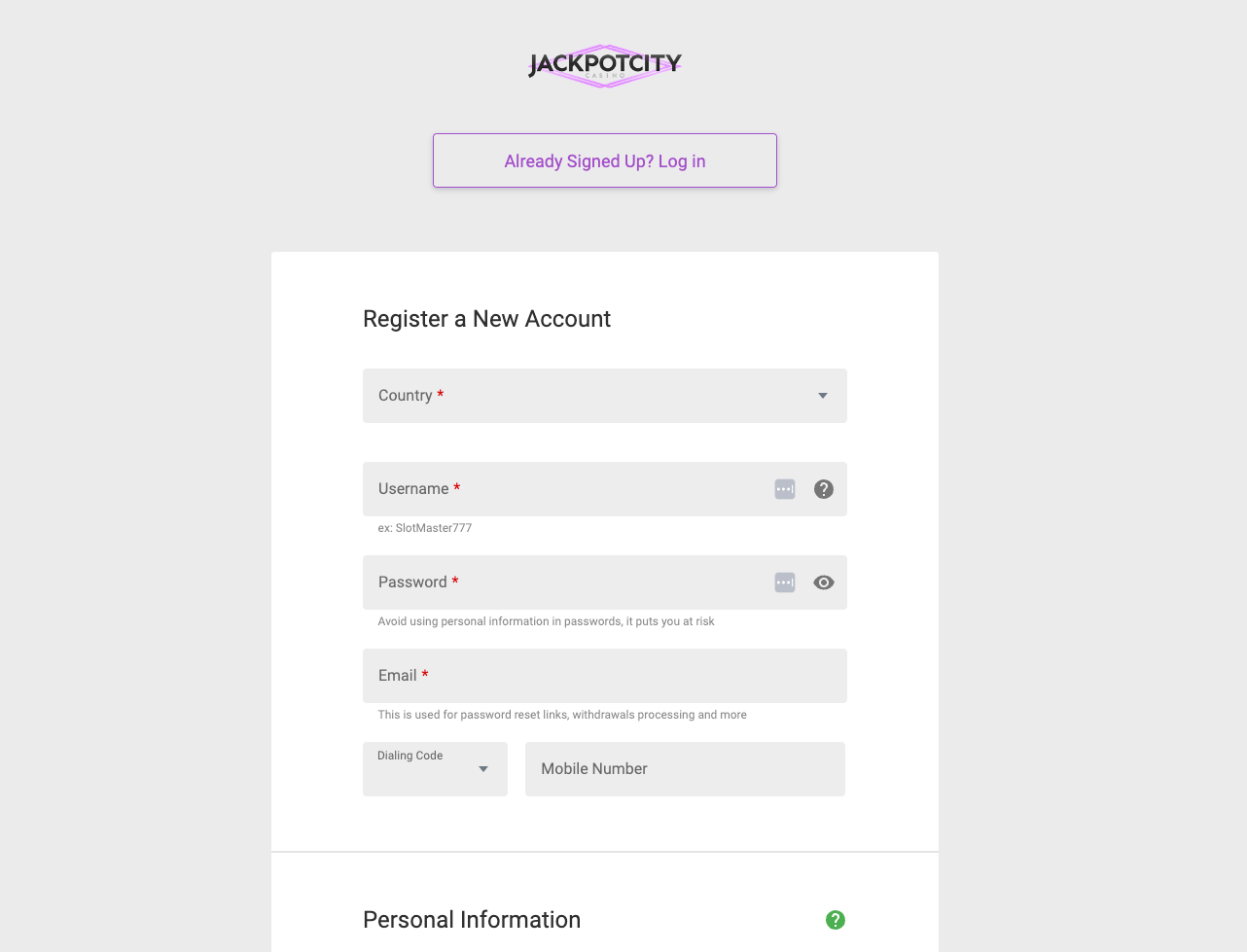 JackpotCity Casino Registration - Emirates Casino Review - UAE Casino Review 