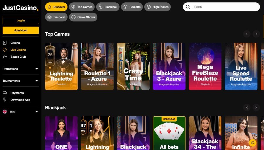 JustCasino Live Casino - Emirates Casino Review - UAE Casino Review