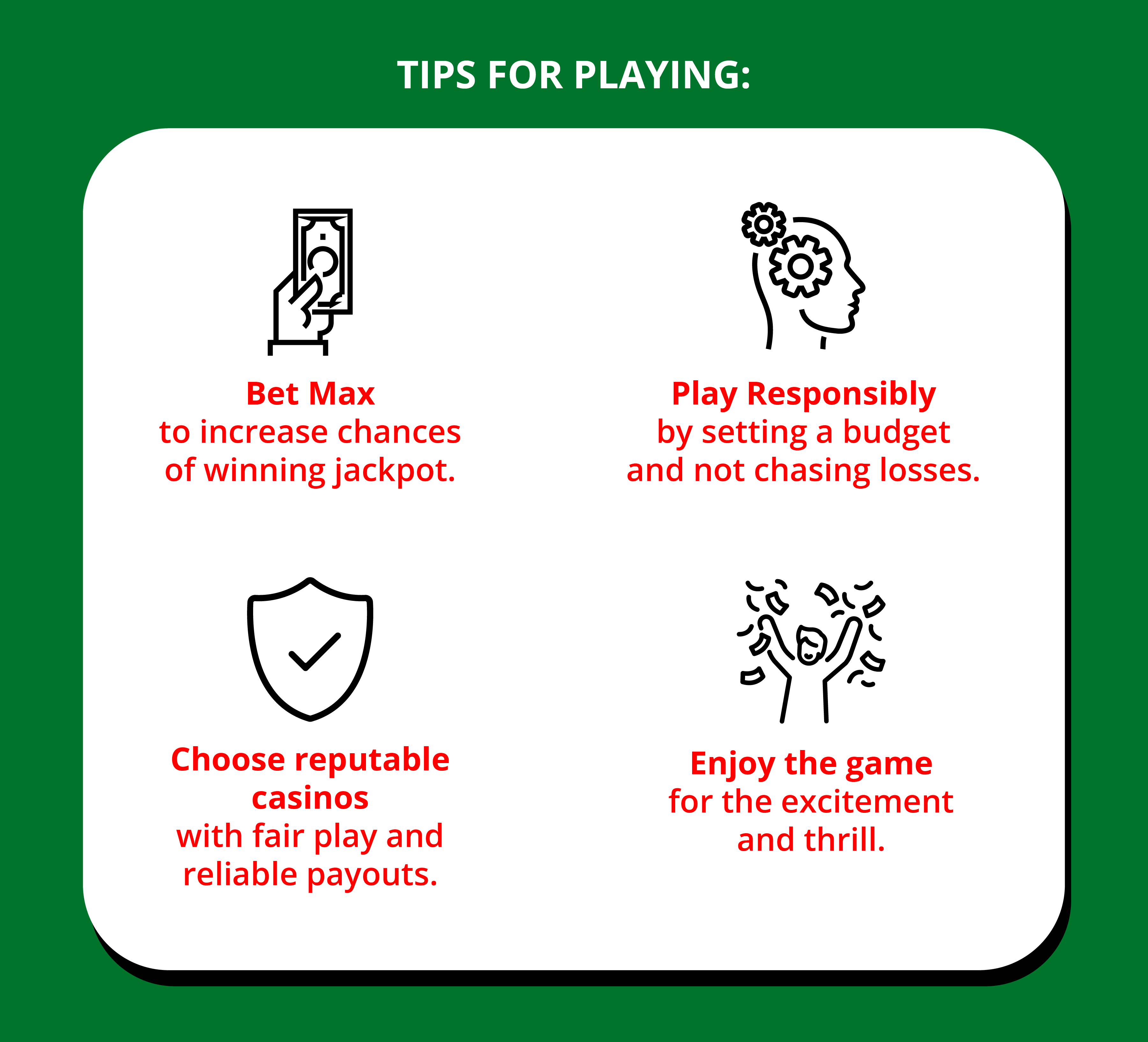 Learn the tips for playing at progressive jackpots slots - Emirates Casino - UAE Casino - Emirates Slots - UAE Slots