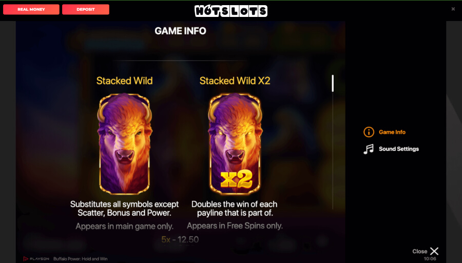 Buffalo Power Scatters and Wilds - Emirates Casino Slot Review