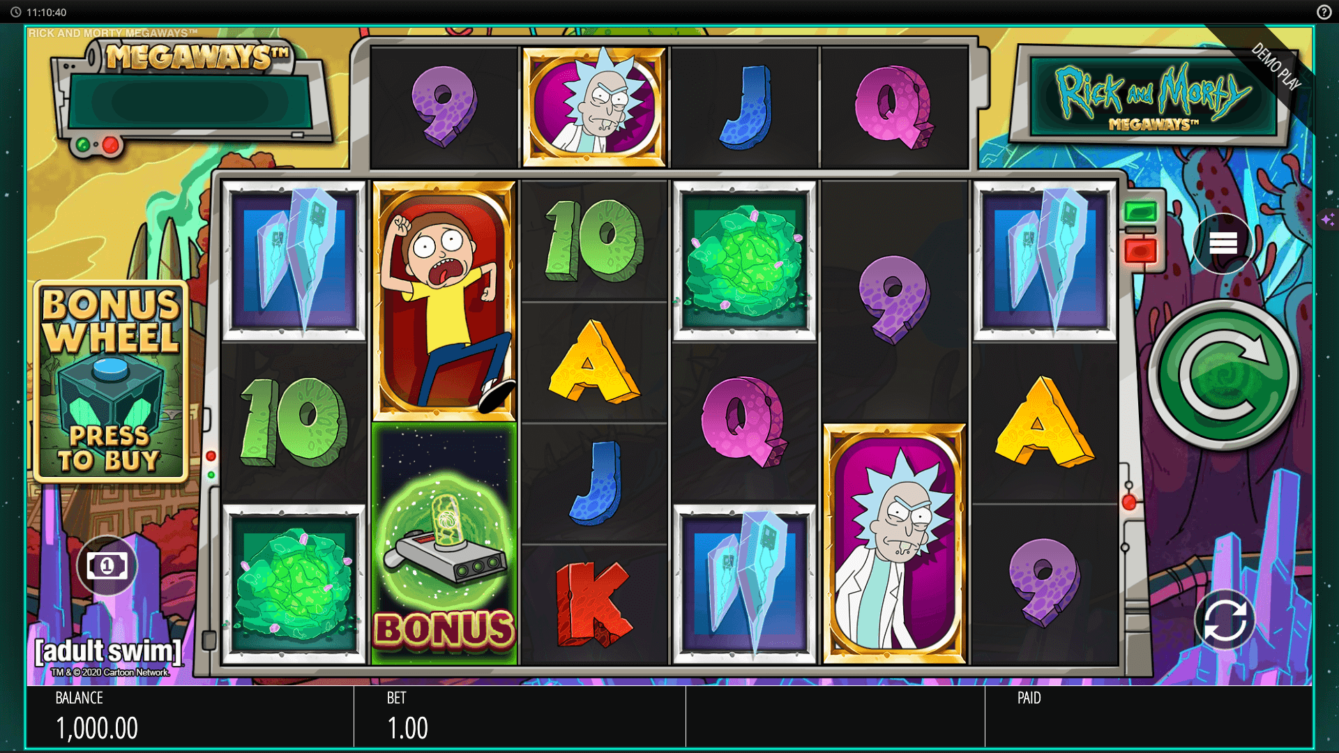 Rick and Morty slot gameplay - UAE Slot - emirates Casino Slot Review