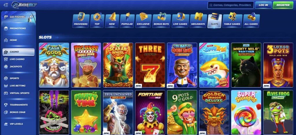 Slots games at bassbet casino