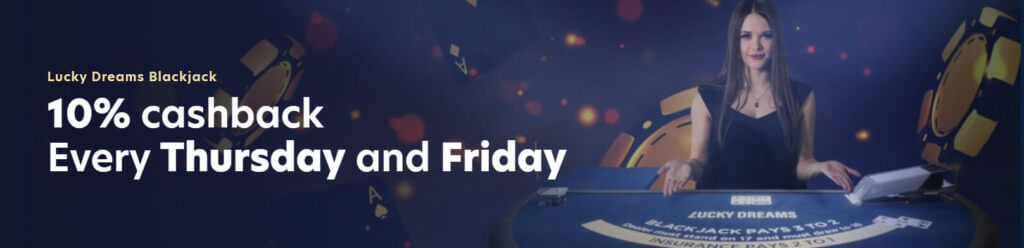 luckydreams live casino cashback bonus uae online casinos
