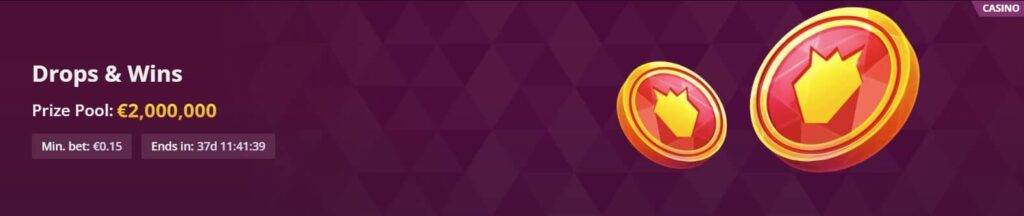 active tournaments at this UAE casino, Drops & Wins