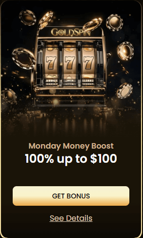 monday money boost at goldenspin casino