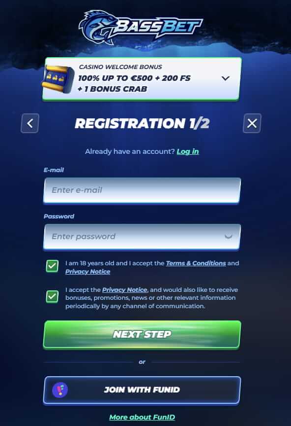 how to register at bassbet