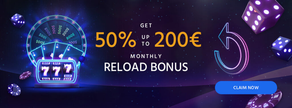 Slotimo casino reload bonus offer