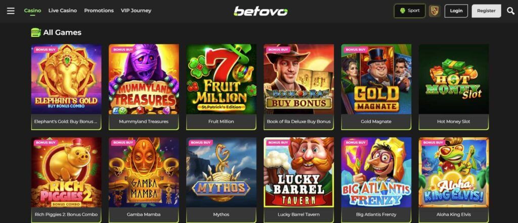 slots games at Betovo