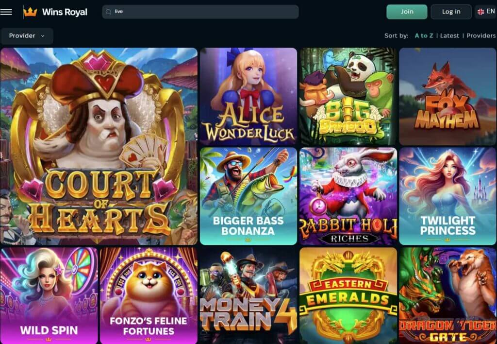 Slots games from wins royal for UAE players