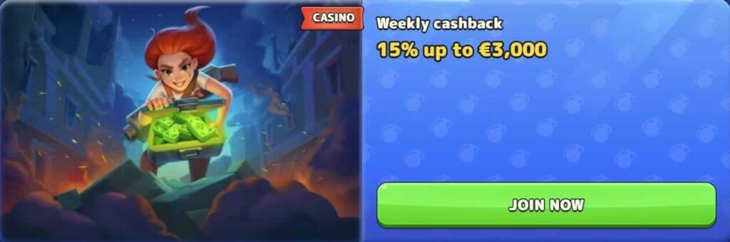 weekly ttournaments and promotions with casino