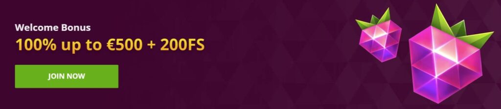 MalinaCasino new player bonus 100% match up to $500 and 200 free spins