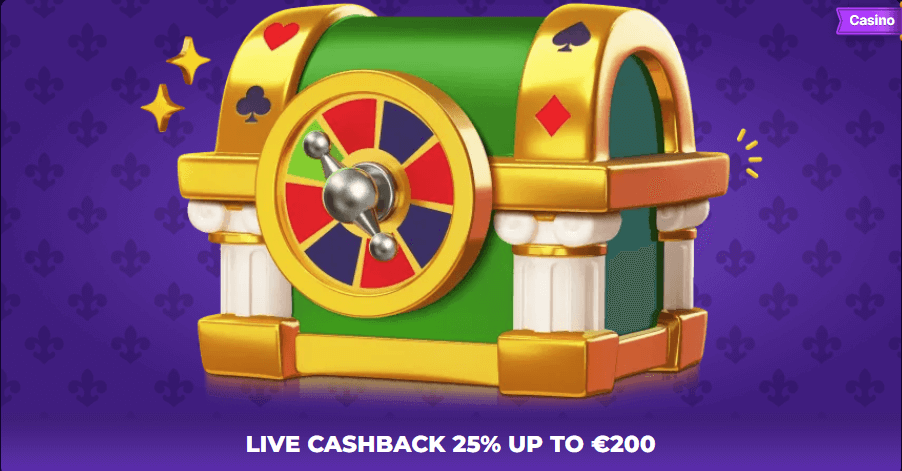 Live cashback from Royal Game casino