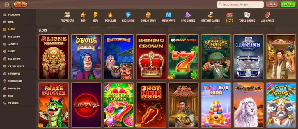 Best slots to play at Stonevegas casino review